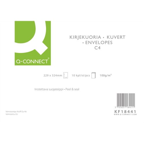 Tarrakuori Q-CONNECT C4 100G valkoinen /10, hinta 2,60€