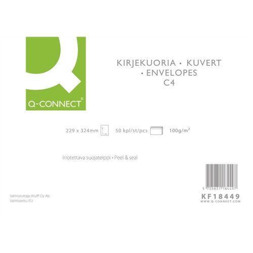 Tarrakuori Q-CONNECT C4 100G valkoinen /50, hinta 10,58€