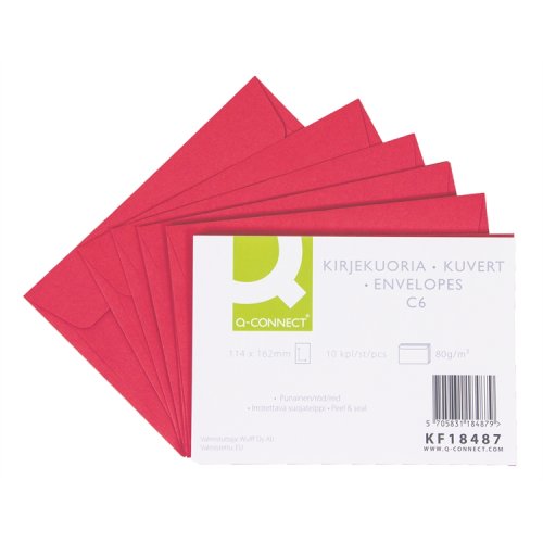 Tarrakuori Q-CONNECT C6 punainen /10, hinta 1,75€