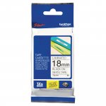 Tarranauha Brother tze-241 18mm musta/valkoinen