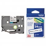 Tarranauha Brother tze-251 24mm musta/valkoinen