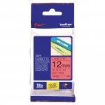 Tarranauha Brother tze-431 12mm musta/punainen