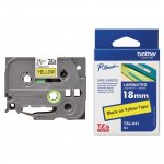 Tarranauha Brother tze-641 18mm musta/keltainen