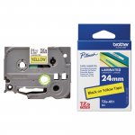 Tarranauha Brother tze-651 24mm musta/keltainen