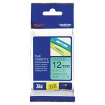 Tarranauha Brother tze-731 12mm musta/vihreä
