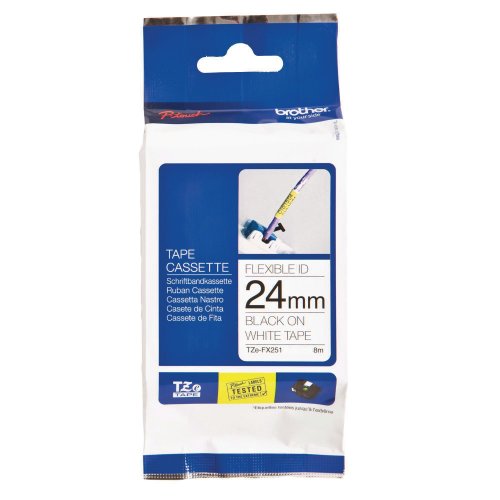 Tarranauha Brother tze-fx251 24mm musta/valkoinen, hinta 24,27€