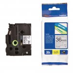 Tarranauha Brother tze-m961 36mm mattametalli musta/hopea