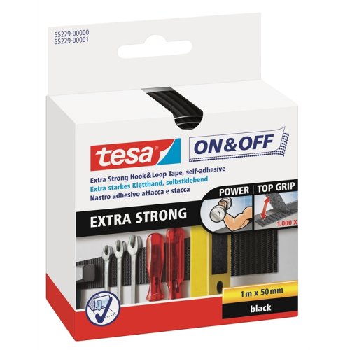 Tarranauha tesa On & Off Extra Strong 50 mm x 1 m musta, hinta 18,44€