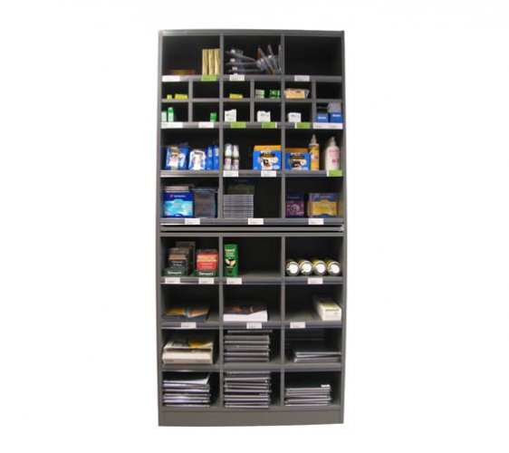 Tarvikekaappi Minib 24 lokeroa harmaa, hinta 612,54€