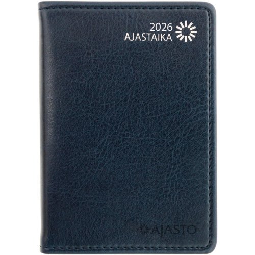 Taskukalenteri 2026 Ajasto ajastaika 72 x 102mm tummansininen, hinta 19,69€