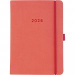 Taskukalenteri 2026 Ajasto color a6 punainen 105 x 148mm