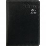 Taskukalenteri 2026 Ajasto futura mini 72 x 102 mm musta
