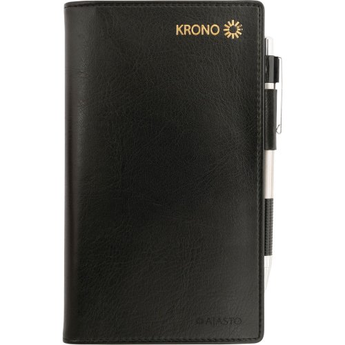 Taskukalenteri 2026 Ajasto krono musta 85 x 162 mm, hinta 32,40€