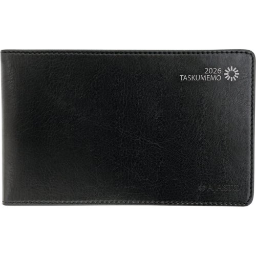 Taskukalenteri 2026 Ajasto taskumemo musta 148 x 90mm, hinta 21,10€