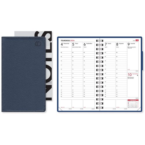 Taskukalenteri 2022 Cc 4202 time 87 x 153 mm sininen edulliseen hintaan