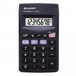 Taskulaskin Sharp el233sbbk 8 numeron näyttö