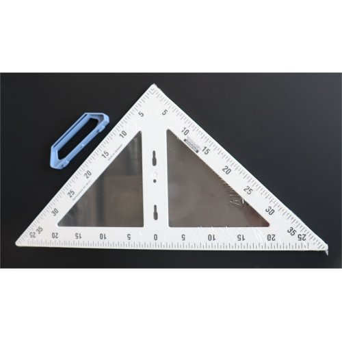 Taulukolmio 45/90 astetta 60 cm muovi, hinta 14,56€