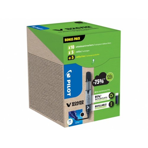 Taulutussi Pilot BeGreen V Board Master musta 10+10kpl, hinta 21,12€