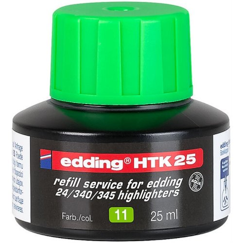 Täyttöväri edding HTK 25 korostuskynille vihreä, hinta 4,51€