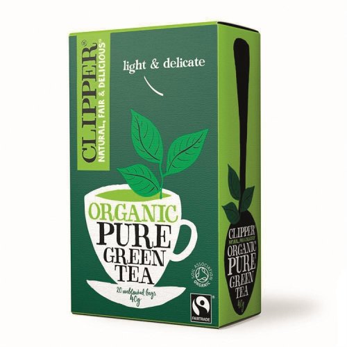 Tee Clipper Pure Green Tea luomu Reilu kauppa 20 pss, hinta 4,11€