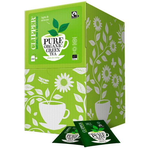 Tee Clipper vihreä luomu 250kpl, hinta 52,77€
