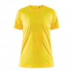 T-paita Tee Craft core unify training naiset citrus/keltainen l