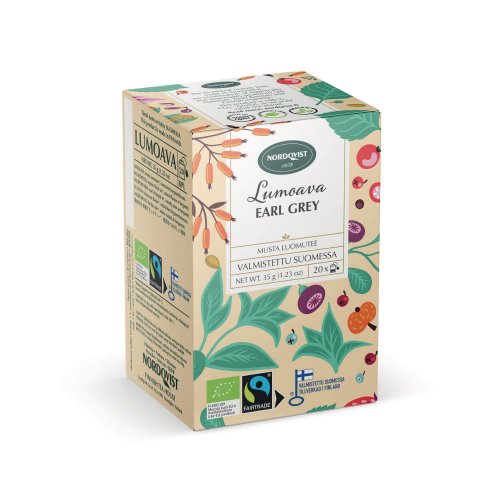 Tee Nordqvist lumoava luomu earl grey 20kpl, hinta 3,97€