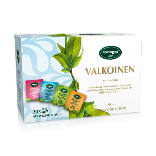 Tee Nordqvist Valkoinen maustettu 20 pss, hinta 4,29€