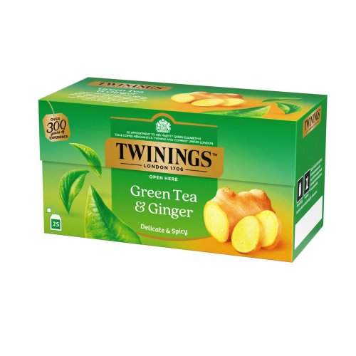 Tee Twinings vihreä inkivääri 25kpl, hinta 6,54€