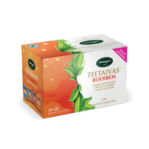 Teetaivas Nordqvist rooibos lajitelma kofeiiniton 20kpl, hinta 4,43€