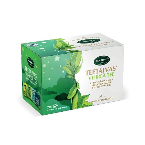 Teetaivas Nordqvist vihreän teen lajitelma 20kpl, hinta 3,59€