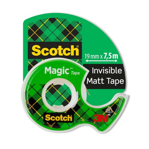 Teippi 3M Scotch Magic Invisible 810 19 mm x 7,5 m + katkoja, hinta 1,95€