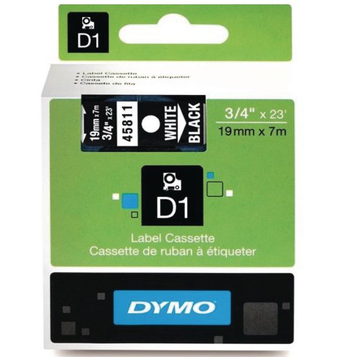 Tarranauha Dymo s0720910 d1 19mm valkoinen/musta, hinta 23,43€