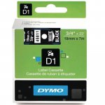Tarranauha Dymo s0720910 d1 19mm valkoinen/musta