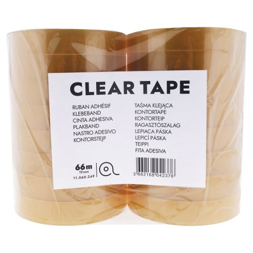 Teippi Kirkas 19mm x 66m 1 kpl=16 rullaa 16kpl, hinta 20,46€