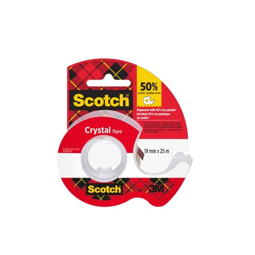 Teippi Scotch Crystal 19 mm x 25 m + katkoja, hinta 13,47€