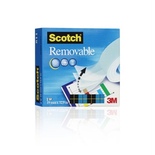 Teippi Scotch Removable 811 19 mm x 33 m, hinta 4,63€