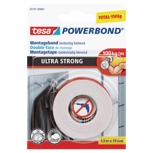Teippi Tesa® 55791 powerbond 19mm x 1,5m, hinta 13,47€