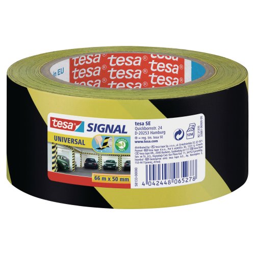 Teippi Tesa® signal 50mmx66m kelta/musta, hinta 3,93€