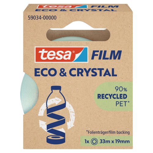 Teippi Tesafilm eco premium 33 m x 19 mm, kirkas, hinta 5,51€