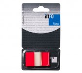 Teippimerkki Info 25,4 x 43,2 mm punainen /50