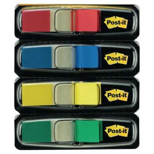 Teippimerkki Post-it® index 12 x 44mm 4 perusväriä, hinta 5,21€