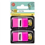Teippimerkki Post-it Index 25,4 x 43,2 mm pinkki /2x50