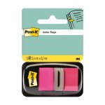 Teippimerkki Post-it Index 25,4 x 43,2 mm pinkki /50