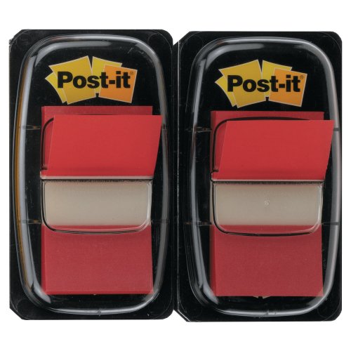 Teippimerkki Post-it® index 25,4 x 43,2mm punainen 2kpl, hinta 4,65€
