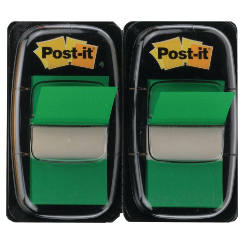 Teippimerkki Post-it® index 25,4 x 43,2mm vihreä 2kpl, hinta 4,65€