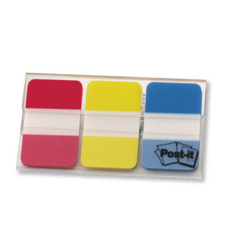 Teippimerkki Post-it® index voimakas sininen, punainen, keltainen, 3 x 22 kpl,, hinta 6,40€