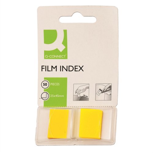 Teippimerkki Q-CONNECT 25 x 45 mm keltainen /50, hinta 1,12€
