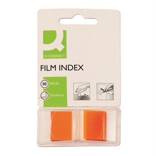 Teippimerkki Q-CONNECT 25 x 45 mm oranssi /50, hinta 0,91€