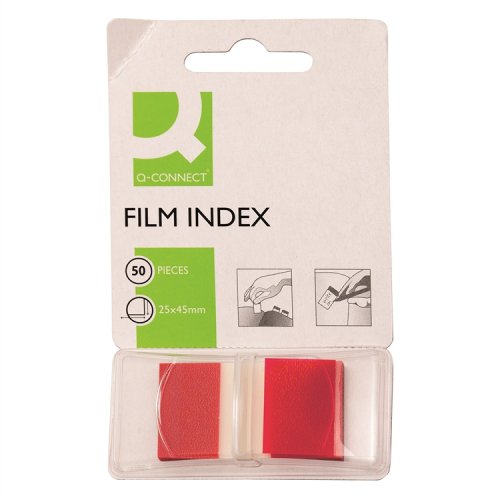 Teippimerkki Q-CONNECT 25 x 45 mm punainen /50, hinta 1,12€